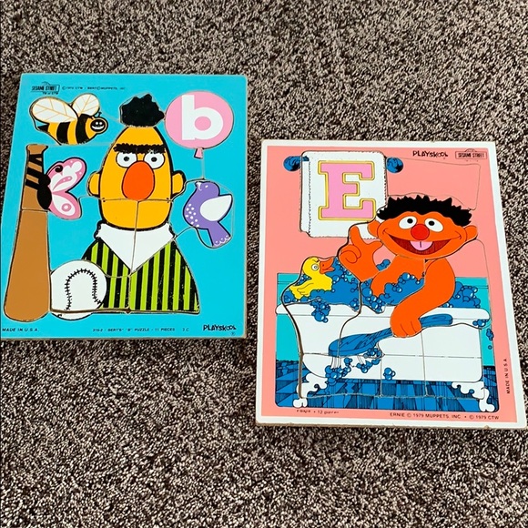 sesame street wooden puzzles